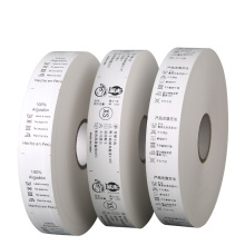 Custom design polyester satin/cotton/nylon taffeta clothing labels tape safe wash care label printing for garment